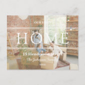 Aankondiging eerste homefoon Foto Moving Briefkaart (Voorkant)