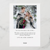 Aankondiging eerste huwelijkskersthuwelijk (Achterkant)