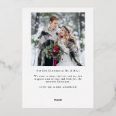 Aankondiging eerste huwelijkskersthuwelijk (Achterkant)