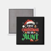 Aankondiging eerste kerst als tante bijpassende f magneet (Voorkant / Achterkant)