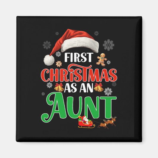 Aankondiging eerste kerst als tante bijpassende f magneet (Voorkant)