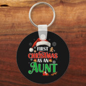 Aankondiging eerste kerst als tante bijpassende f sleutelhanger (Voorkant)