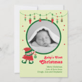 Aankondiging eerste kerstfoto Elf Baby (Voorkant)