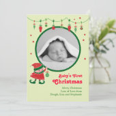 Aankondiging eerste kerstfoto Elf Baby (Staand voorkant)