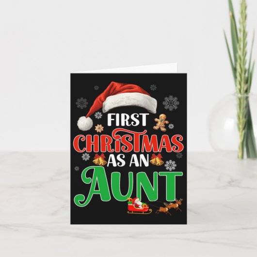 Aankondiging Eerste Kerstmis Als Oom of Tante Matc (Voorkant)