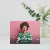 Aankondiging Eindexamen Middelbare School Eenvoudi Briefkaart (Staand voorkant)