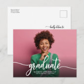 Aankondiging Eindexamen Middelbare School Eenvoudi Briefkaart (Voorkant / Achterkant)