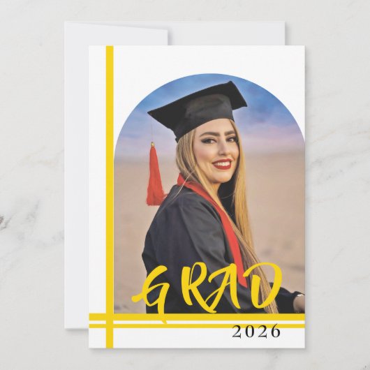 Aankondiging eindexamen middelbare school gouden l (Voorkant)