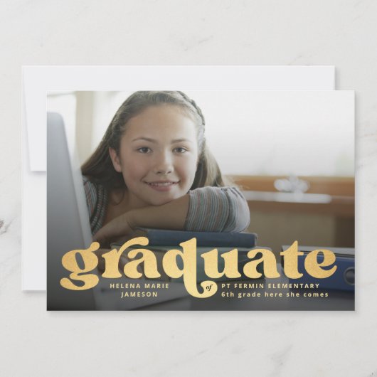 Aankondiging elementaire Retro Gold-foto (Voorkant)