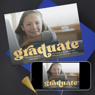 Aankondiging elementaire Retro Gold-foto