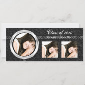 Aankondiging elk jaar~ zwart Afstuderen, 3 foto's (Voorkant)