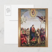 Aankondiging en heiligen, 1500 briefkaart (Voorkant / Achterkant)