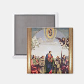Aankondiging en heiligen, 1500 magneet (Voorkant / Achterkant)