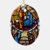 Aankondiging en nationaliteitsversiering keramisch ornament (Achterkant)
