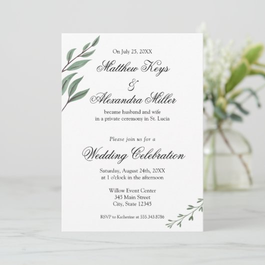 Aankondiging en uitnodiging tot ontvangst van brui (Staand voorkant)