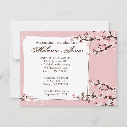 Aankondiging en uitnodiging van het Afstudeerder C (Achterkant)