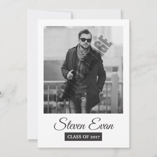 Aankondiging en uitnodiging van het afstuderen (Voorkant)