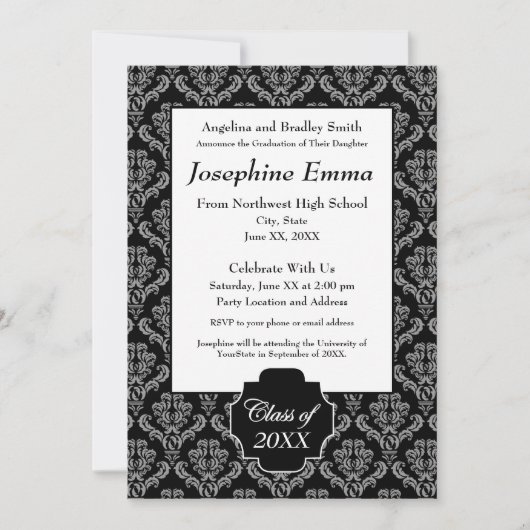 Aankondiging en uitnodiging van het afstuderen (Voorkant)