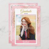 Aankondiging en uitnodiging van het afstuderen (Voorkant / Achterkant)