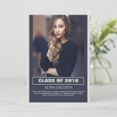 Aankondiging en uitnodiging van het afstuderen (Staand voorkant)