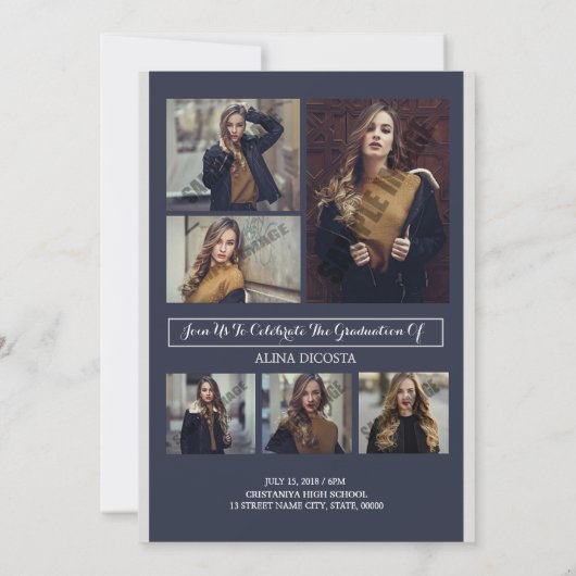 Aankondiging en uitnodiging van het afstuderen (Achterkant)