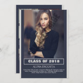 Aankondiging en uitnodiging van het afstuderen (Voorkant / Achterkant)