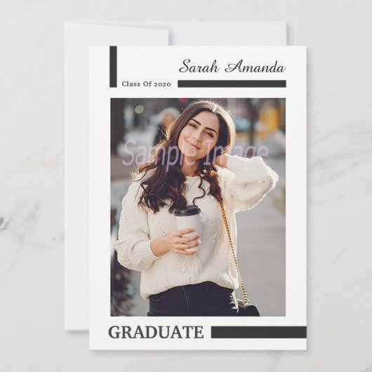 Aankondiging en uitnodiging van het afstuderen (Voorkant)