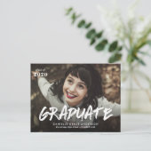 Aankondiging en uitnodiging van het afstuderen van (Staand voorkant)