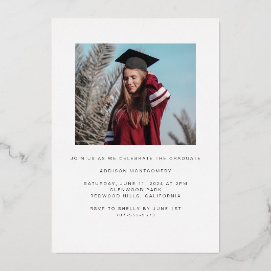 Aankondiging en uitnodiging van het Afstuderen van (Achterkant)