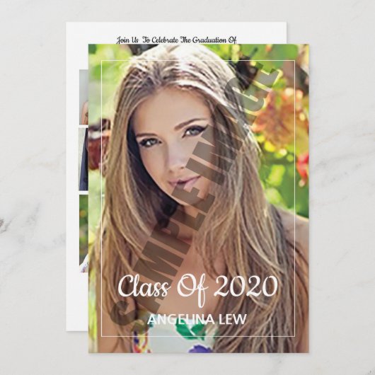 Aankondiging en uitnodiging van het hoogste Afstud (Voorkant / Achterkant)