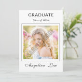 Aankondiging en uitnodiging van het hoogste Afstud (Staand voorkant)