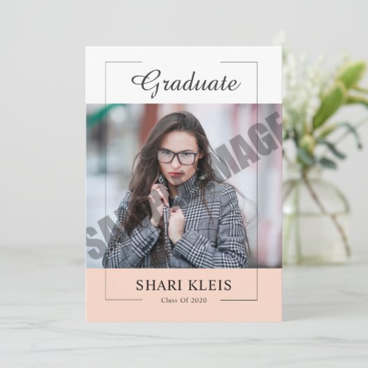 Aankondiging en uitnodiging van het hoogste Afstud (Staand voorkant)