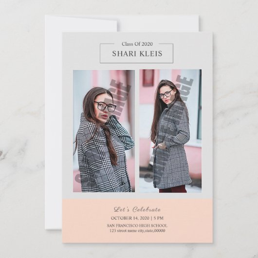 Aankondiging en uitnodiging van het hoogste Afstud (Achterkant)