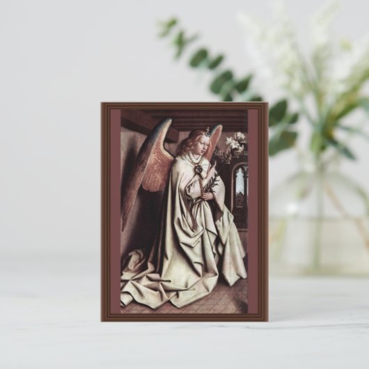 Aankondiging engel door Eyck Hubert Van Briefkaart (Staand voorkant)