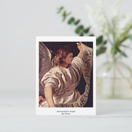 Aankondiging engel door Titiaan Briefkaart (Staand voorkant)