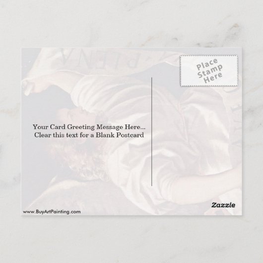 Aankondiging engel door Titiaan Briefkaart (Achterkant)