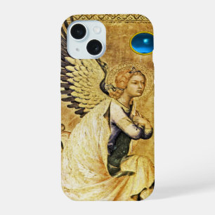 AANKONDIGING ENGEL IN GOUD EN BLAUW, Perkament iPhone 15 Case