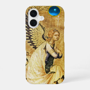 AANKONDIGING ENGEL IN GOUD EN BLAUW, Perkament iPhone 16 Hoesje