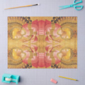 AANKONDIGING ENGEL IN GOUD ROZE Kerstgroet Tissuepapier (Craft)