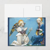 Aankondiging Engel Maagd Maria Della Robbia Blauw Briefkaart (Voorkant / Achterkant)