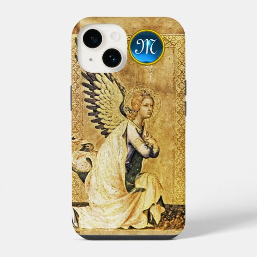 AANKONDIGING ENGEL MONOGRAM, Perkament iPhone Hoesje (Achterkant)