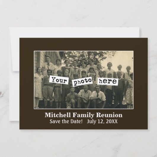 Aankondiging familieresjabloon foto's reunion (Voorkant)