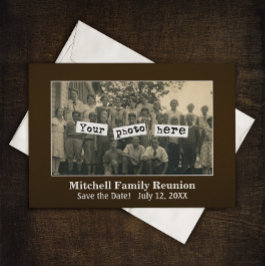 Aankondiging familieresjabloon foto's reunion