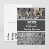 Aankondiging familiereünie Mosaic Small Tiles Briefkaart (Voorkant / Achterkant)