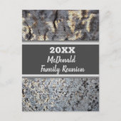 Aankondiging familiereünie Mosaic Small Tiles Briefkaart (Voorkant)