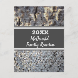 Aankondiging familiereünie Mosaic Small Tiles Briefkaart