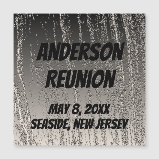 Aankondiging familiereünie Silver Stripe Keepomwil (Voorkant)