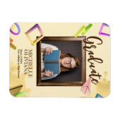 Aankondiging fancy afstuderen personaliseren magneet (Horizontaal)