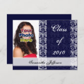 Aankondiging Fancy Afstuderen van elk jaar~ marine (Voorkant / Achterkant)