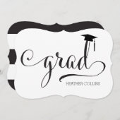 Aankondiging fancy scriptscriptie voor scriptgrada (Voorkant / Achterkant)